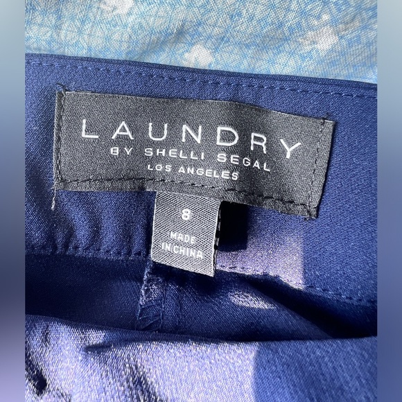 Laundry By Shelli Segal Womens Navy Blue High-Waisted Office Workwear trousers 8 - Picture 4 of 10